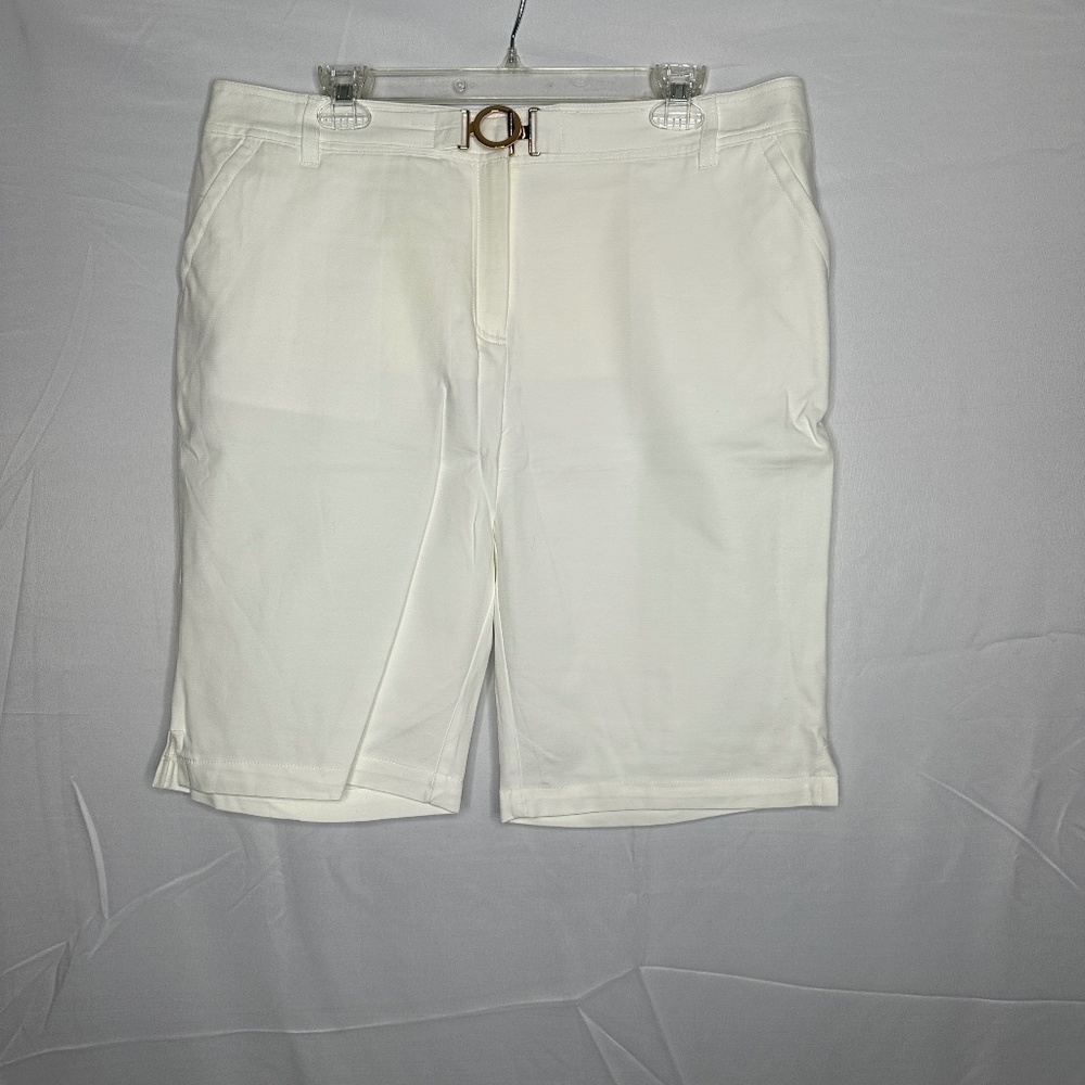 Charter Club White Bermuda Chino Shorts